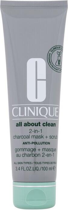 Pleťová maska Clinique All About Clean 2-in-1 Charcoal Mask + Scrub, 100 ml