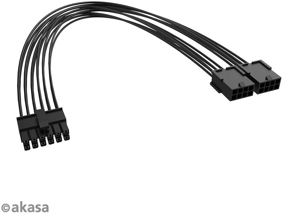 AKASA - PCIe 12-Pin na Dual 8-Pin adaptér (AK-CBPW27-30BK)