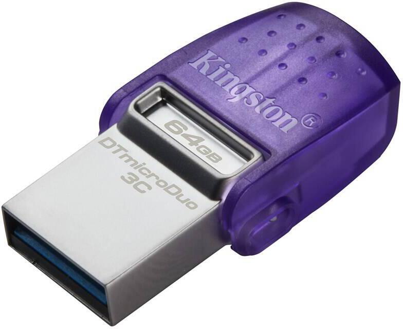 Kingston Flash Disk 64GB DataTraveler microDuo 3C 200MB/s dual USB-A + USB-C (DTDUO3CG3/64GB)