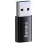 Baseus Ingenuity mini OTG adaptér USB-A 3,1A samec na USB-C samice, černá (ZJJQ000101)