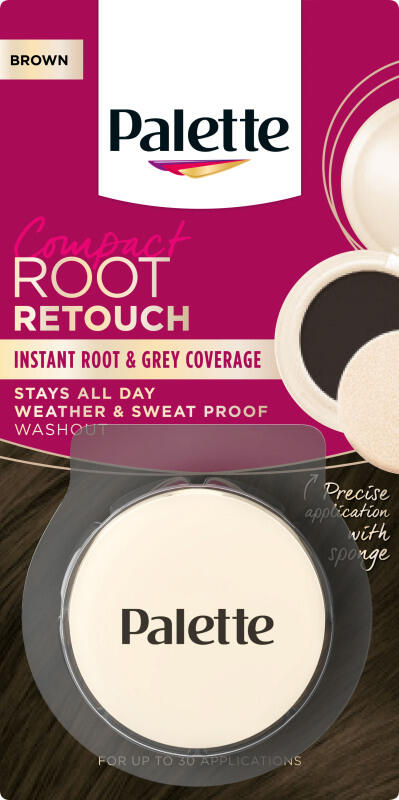 Schwarzkopf Palette Compact Root Retouch víceúčelový kompaktní pudr, Hnědý, 3 g