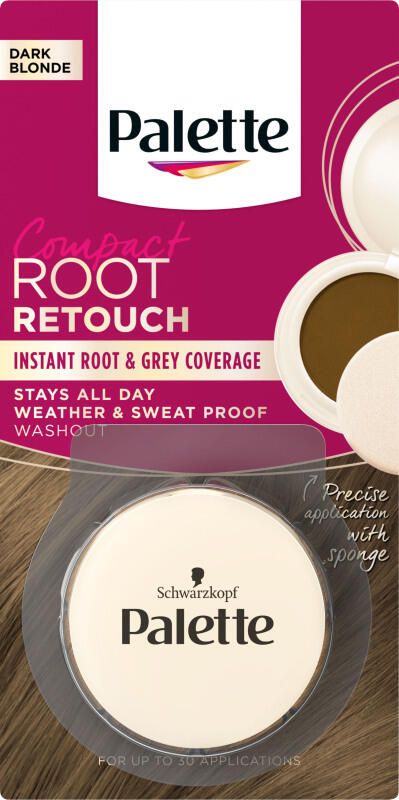 Schwarzkopf Palette Compact Root Retouch víceúčelový kompaktní pudr, Tmavě plavý 3 g