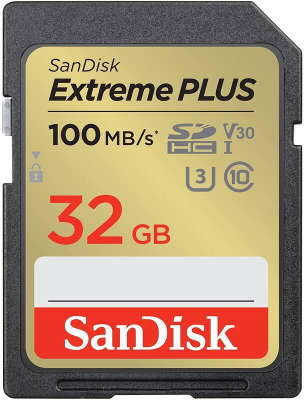 Sandisk sanDisk Extreme PLUS / SDHC / 32GB / 100MBps / UHS-I U3 / Class 10 (SDSDXWT-032G-GNCIN)