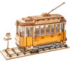 RoboTime dřevěné 3D puzzle Historická tramvaj