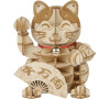 RoboTime dřevěné 3D puzzle Plutus Kočka pro štěstí