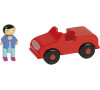 Jeujura Dřevěná auto červené