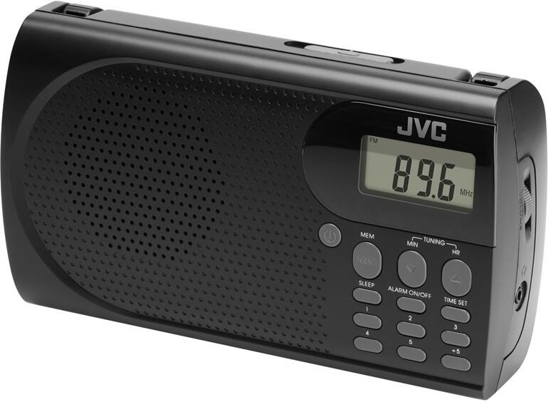 Radiopřijímač JVC RA-E431B, digitální FM tuner, černý