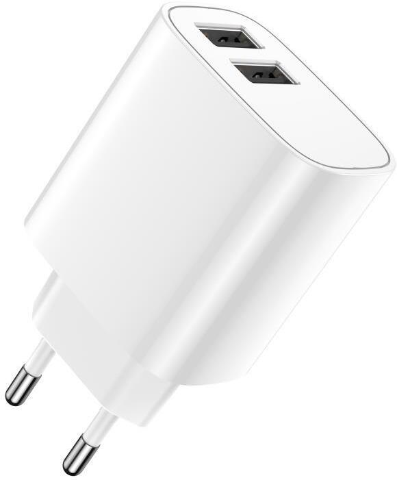 Nabíječka do sítě Forever LS-03 12W, 2xUSB bílá