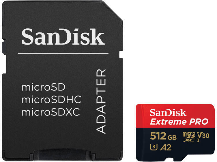 SanDisk Extreme PRO microSDXC 512GB 190MB/s + adaptér (SDSQXCD-512G-GN6MA)