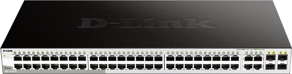 D-Link DGS-1210-52 L2/L3 Smart+ switch, 48x GbE, 4x RJ45/SFP, fanless (DGS-1210-52/E)