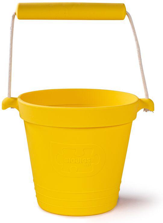 Bigjigs Toys Plážový kyblíček žlutý