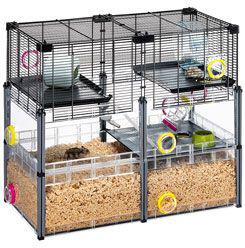 Klec Ferplast MULTIPLA HAMSTER Crystal s výbavou křeček, 72,5 x 37,5 x ...