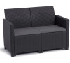 KETER CLAIRE 2 SEATERS SOFA - grafit