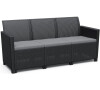 KETER CLAIRE 3 SEATERS SOFA - grafit