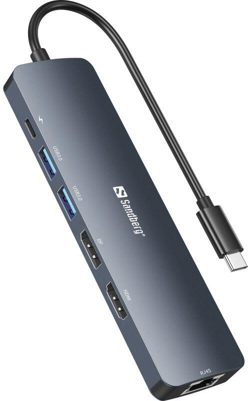 Sandberg USB-C 8K Display Dock, dokovací stanice (136-43)