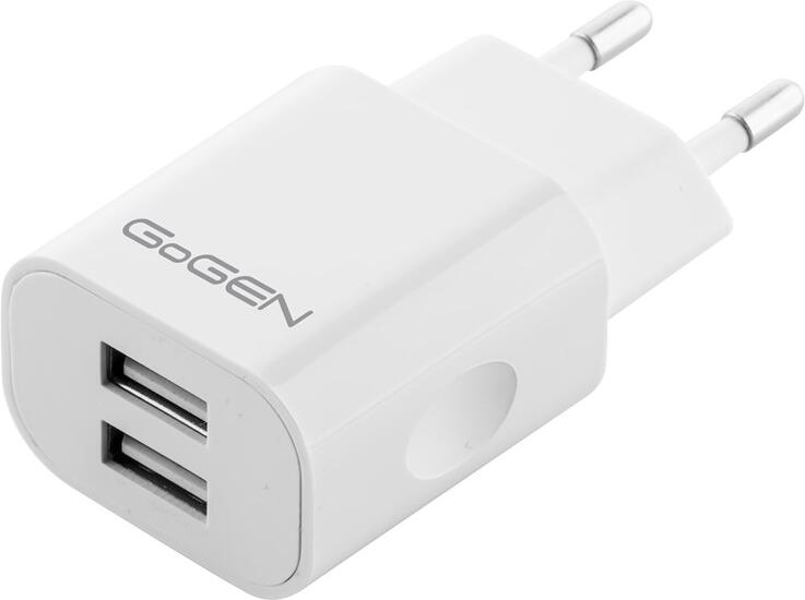 Nabíječka do sítě GoGEN ACH 204, 2x USB 2A (10W) - bílá