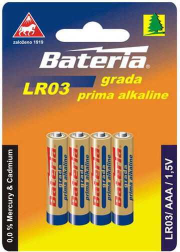 Baterie Grada Prima alkaline, AAA (bal. 4 ks)