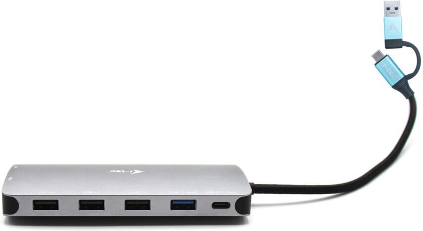 I-TEC USB 3.0/USB-C/TB3 3x Display Metal Nano Dock with LAN, PD 100W (CANANOTDOCKPD)