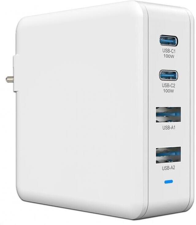 Viking nabíječka USB GaN 100W, podpora PD3.0 a QC4+, bílá (VCH100PD)