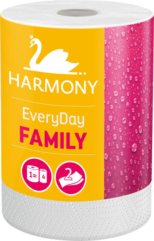 Harmony Family Everyday 2vrstvé papírové útěrky 44 m, 1 role
