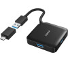 Hama USB hub, 4 porty, USB 3.2 Gen 1, USB-C adaptér