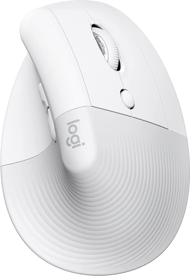Logitech Lift Vertical Ergonomic Mouse - OFF-WHITE/PALE GREY - EMEA (910-006475)