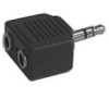 Redukce Jack 3.5 stereo/ 2x3.5 stereo zdířka TIPA