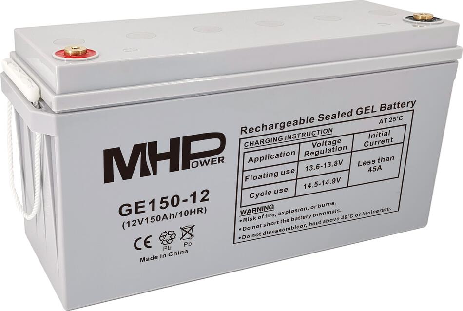 Baterie MHPower GE150-12 GEL, 12V/150Ah, T3-M8, Deep Cycle