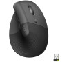 Logitech Lift Vertical Ergonomic Mouse - Grafitová 400-4000dpi, 6 tlačítek, bluetooth, logitech bolt (910-006473)