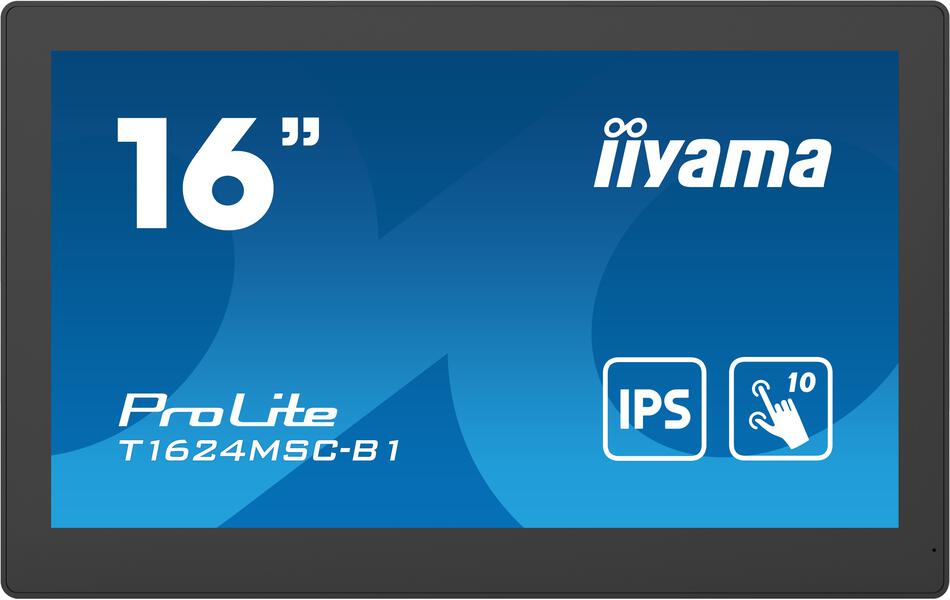 16" IIYAMA T1624MSC-B1: FHD,HDMI,Media Player