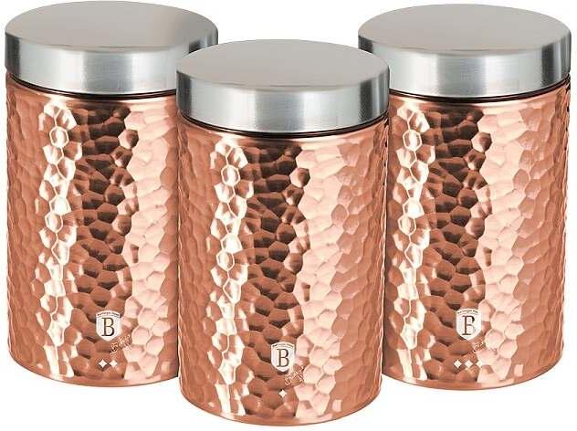 Dóza na potraviny BERLINGERHAUS Primal Rosegold Metallic Line BH-6715, 3 ks