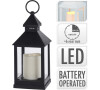 PROGARDEN Lucerna s LED svíčkou 23 cm černá KO-ANX000110