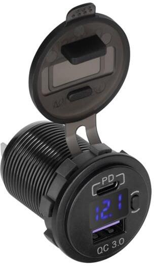 Montážní USB nabíječka PEIYING PY-CHR0006 QC 48W