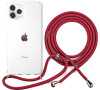 NAKE STRING CASE iPhone 11 Pro Max - bílá transparentní / červená Epico