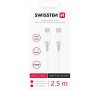 DATOVÝ KABEL SWISSTEN TPE USB-C/USB-C POWER DELIVERY 5A (100W) 2,5 M BÍLÝ