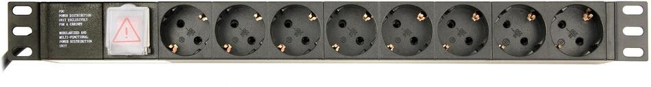Gembird PDU 8 schucko, 1U, 16 A, 3m (EG-PDU-014)