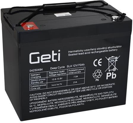 Baterie olověná 12V 70Ah GETI pro solární systémy