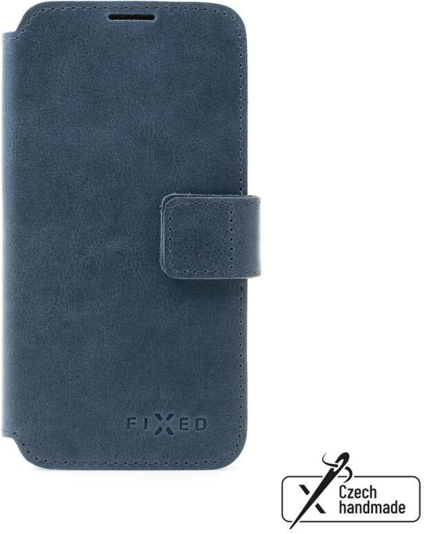 Kožené pouzdro typu kniha FIXED ProFit pro Apple iPhone 14 Pro Max, modré