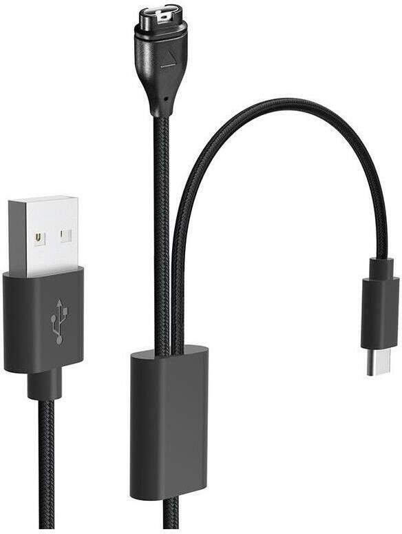 Tactical USB Nabíjecí a Datový Kabel 2v1 pro Garmin Fenix 7 + USB-C