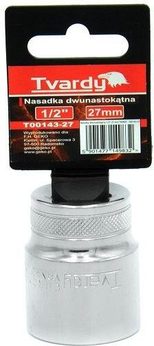 Nástrčná hlavice dvanáctihranná 1/2" 27 mm TVARDY