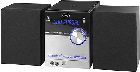 Mikrosystém Trevi, HCX 10D8 DAB/BK, LCD displej, CD přehrávač, DAB/DAB+/FM, bluetooth, 30 W PMPO