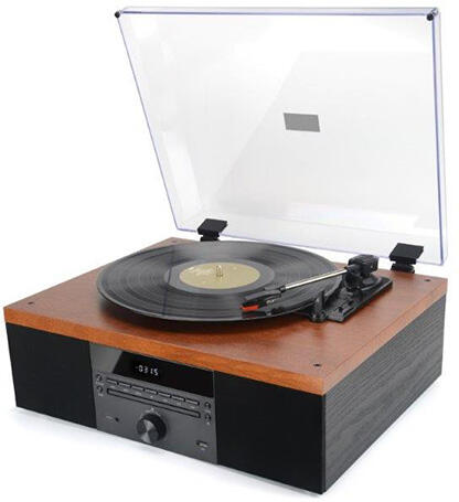 Gramofon AKAI, ATT-14BT, Bluetooth, CD přehrávač, USB, FM, 9,6 W