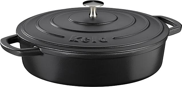 KELA Pekáč s poklicí litinový CALIDO 28 cm černá KL-12468