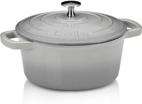 Pekáč Kela Calido KL-12605, litinový s poklicí, 21 cm, světle šedá