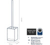 KELA WC sada Cube polyresin černá KL-23690