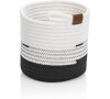 KELA Košík Hedda 18 cm směs bavlna/polyester bílo-černá KL-24454