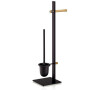WC sada Soho Dark Oak kovová černá KELA KL-50066