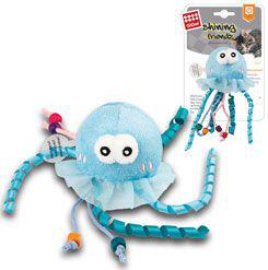 Hračka kočka GiGwi Shining Friends Medůza LED+catnip