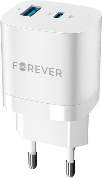 Nabíječka do sítě Forever TC-05-33AC 33W, 1xUSB, 1xUSB-C bílá