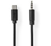 Kabel USB-C - Jack 3,5mm NEDIS CCGB65950BK10